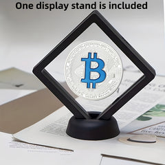 Bitcoin Collectible Coin with Display Rack - Perfect Gift