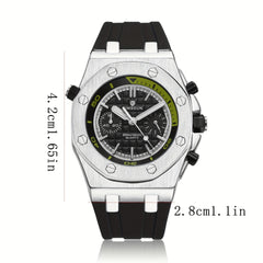 Men's Sports Quartz Watch Alloy Round Wrist Accessory