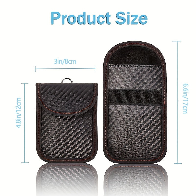 2pcs Mini Faraday Key Fob Protector - RFID Blocking Pouch