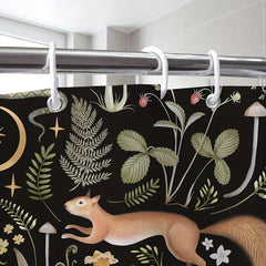 Animal Shower Curtain with Hooks Bathroom Decor 72x72in