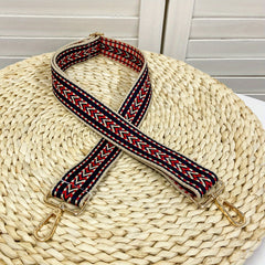 Colorblock Straw Bag Strap Adjustable For Shoulder Bag