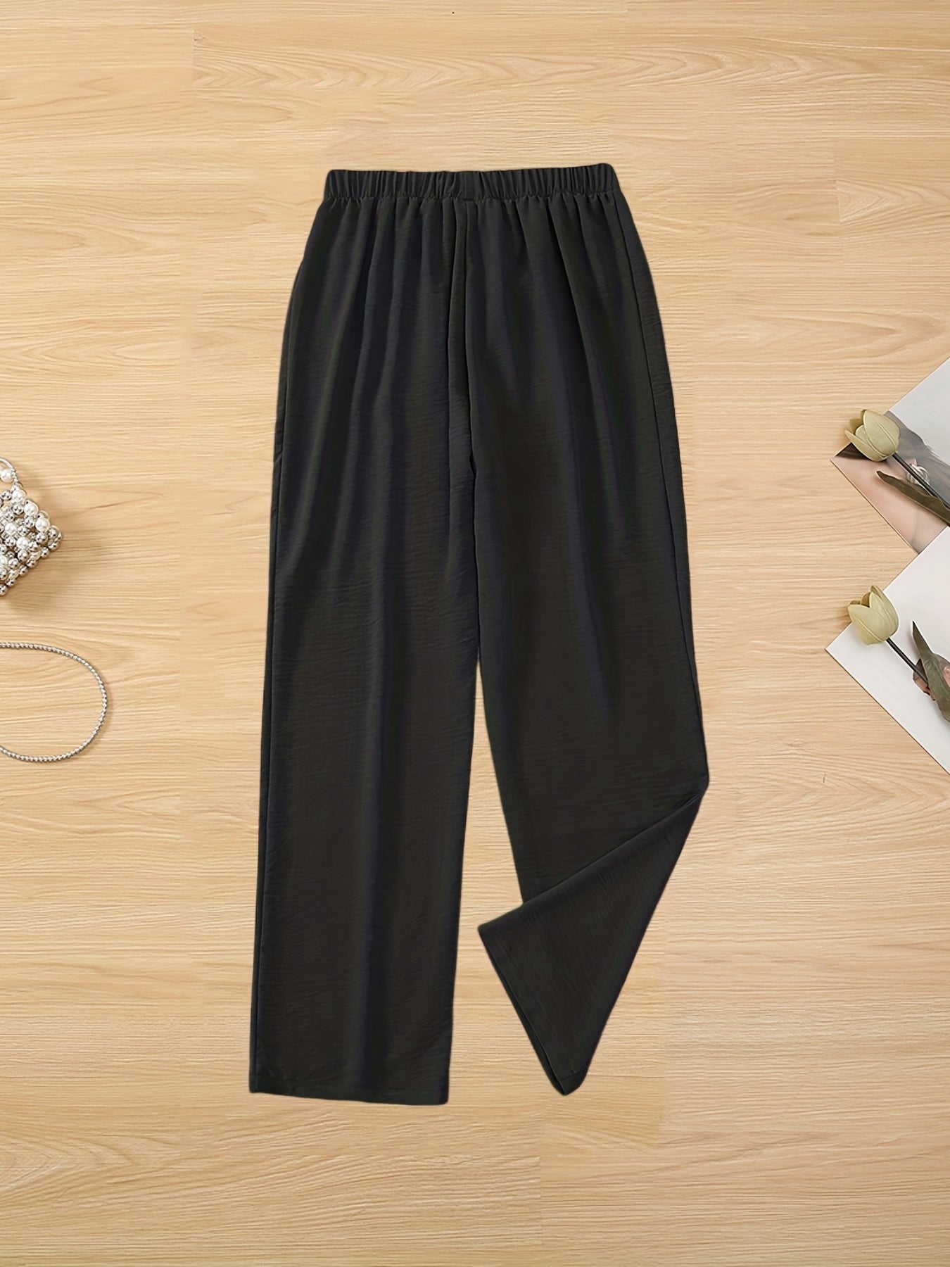 Solid Cargo Pants High Waist Pants Women's Clothing