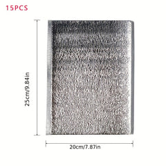 15 Pcs Aluminum Foil Insulated Food Storage Ice Bag Picnic Bags