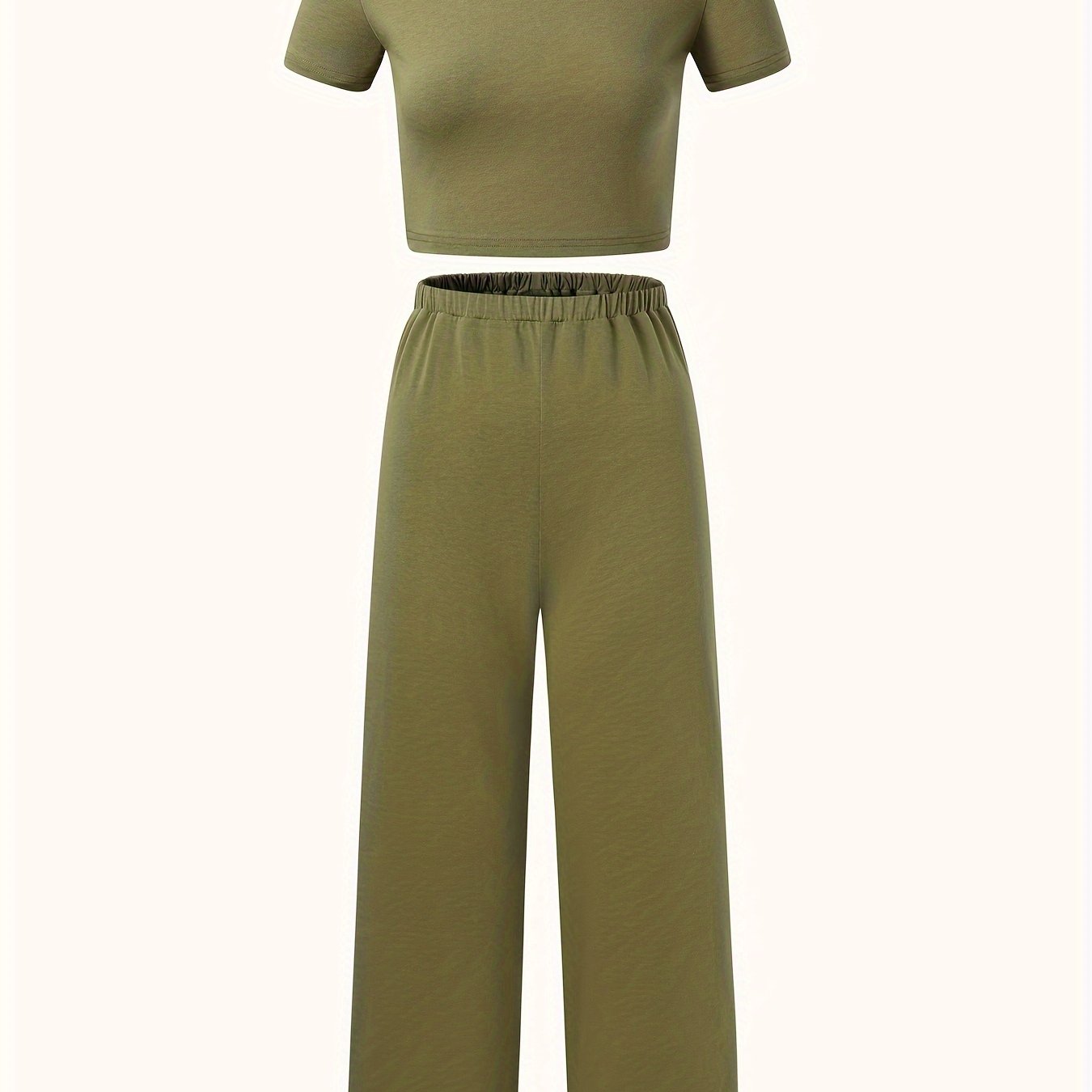 2pcs Girls Cropped Top Pants Set Spring Summer Sports Gift