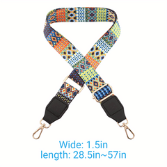 Vintage Pattern Wide Bag Strap Adjustable Strap For Shoulder Bag