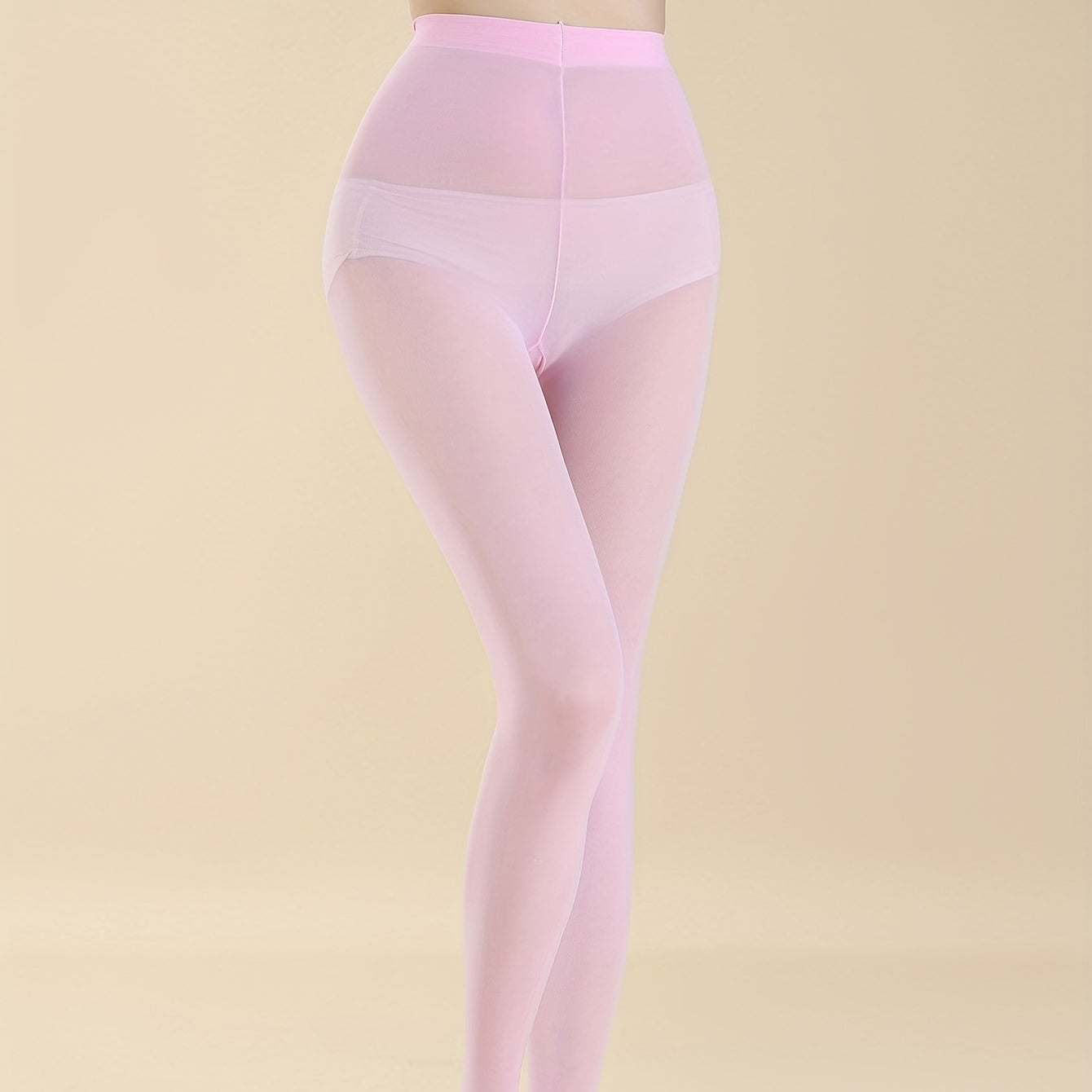 Bow Decor Slim Tights High Waist Mesh Footed Pantyhose
