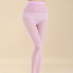 Bow Decor Slim Tights High Waist Mesh Footed Pantyhose