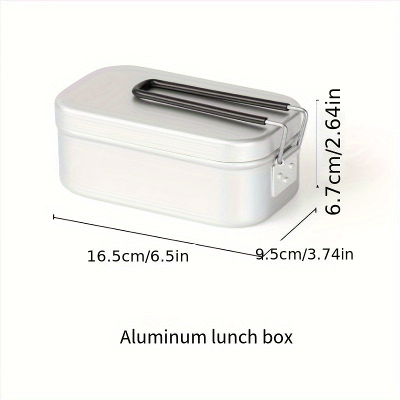 Outdoor Camping Foldable Aluminum Water Bottle Set Lunch Box
