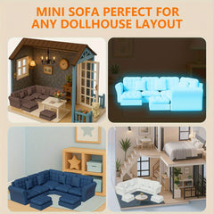 Mini Dollhouse Couch Furniture Set - Perfect for 1:12 Scale Dollhouses