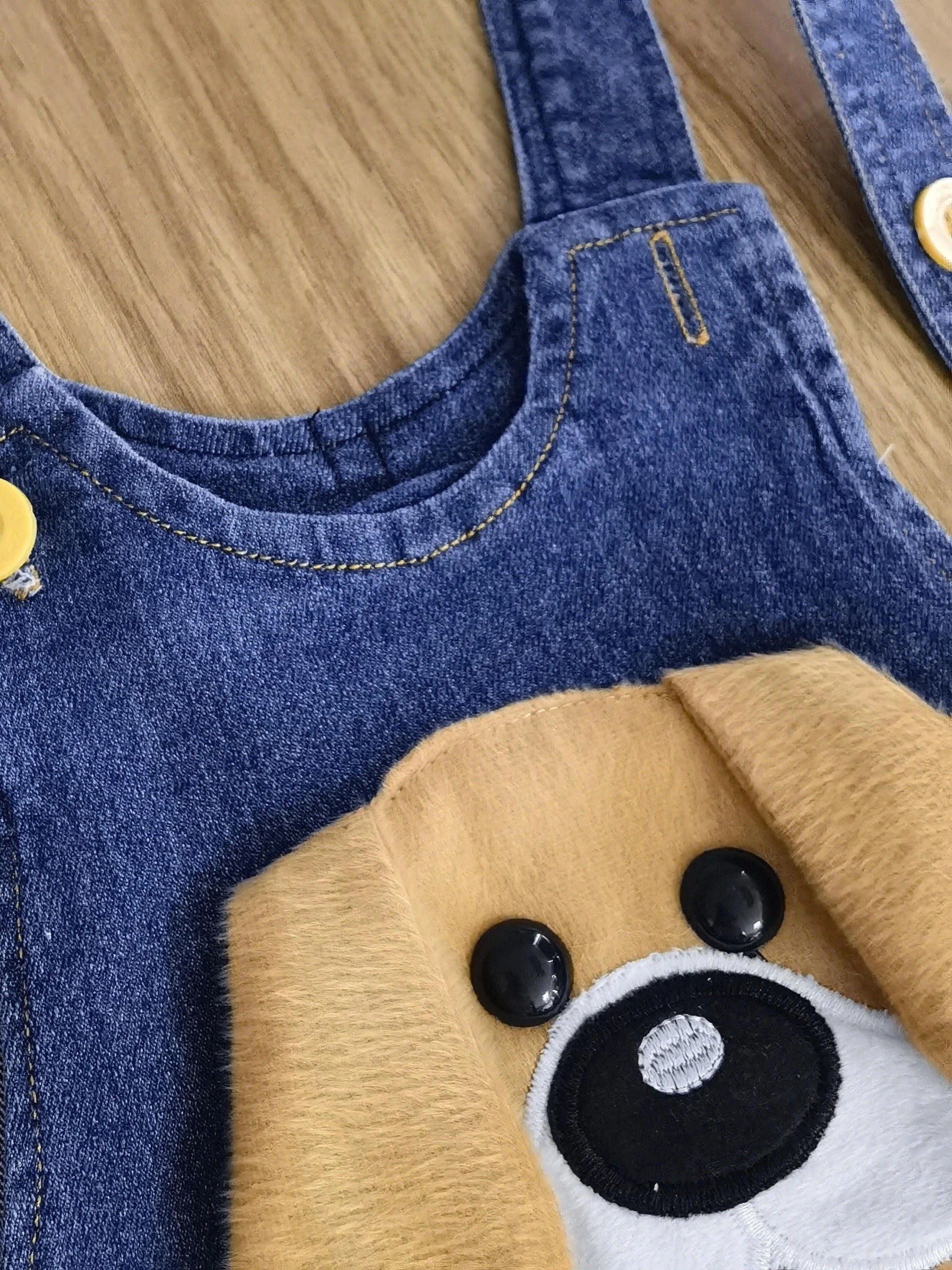 Baby Summer Jean Overalls Toddler Denim 3D Animal Graphic Bib Pants