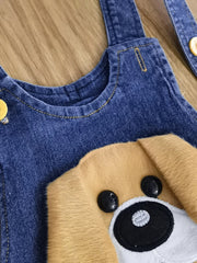 Baby Summer Jean Overalls Toddler Denim 3D Animal Graphic Bib Pants