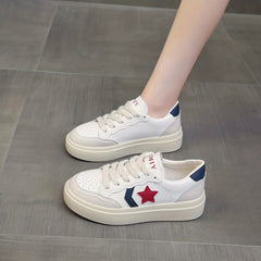 Women's Star Pattern Skate Shoes Thick Bottom Sport Shoes