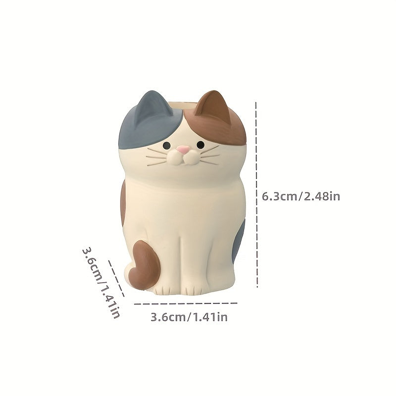 Cat Pen Holder Desk Organizer for School Office Home