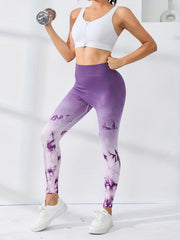 Tie Dye Ombre High Waist Sports Leggings Yoga Fitness Workout Gym Pants
