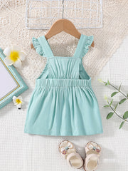 Baby Girls Square Neck Bow Cami Dress
