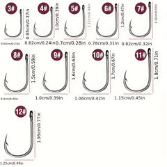 100pcs High Carbon Steel Circle Hooks for Soft Lure Sea Fishing