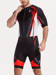 Men's Quick Dry Cycling Skinsuit Jumpsuit Skinny Fit Stretch Triathlon Suit