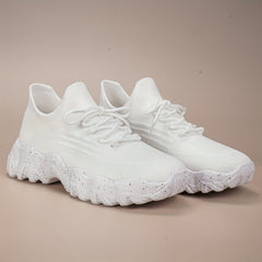 Men's Casual Woven Running Shoes Breathable Non-slip Outdoor Training