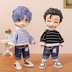Striped Turtleneck Sweater Jeans Suit for Baby