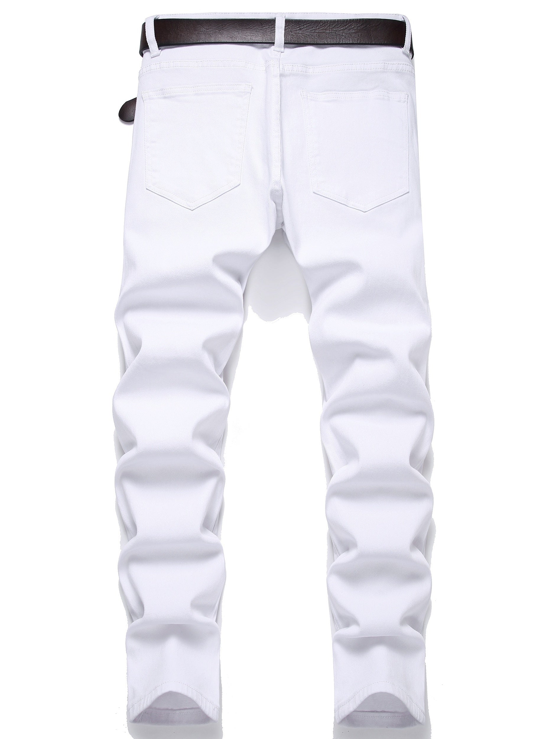 Men's Slim Fit Ripped Jeans Casual Stretch Slim