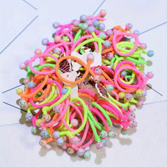 100pcs Sweet Hair Tie Elastic Hair Bands Ponytail Holders for Baby Girls