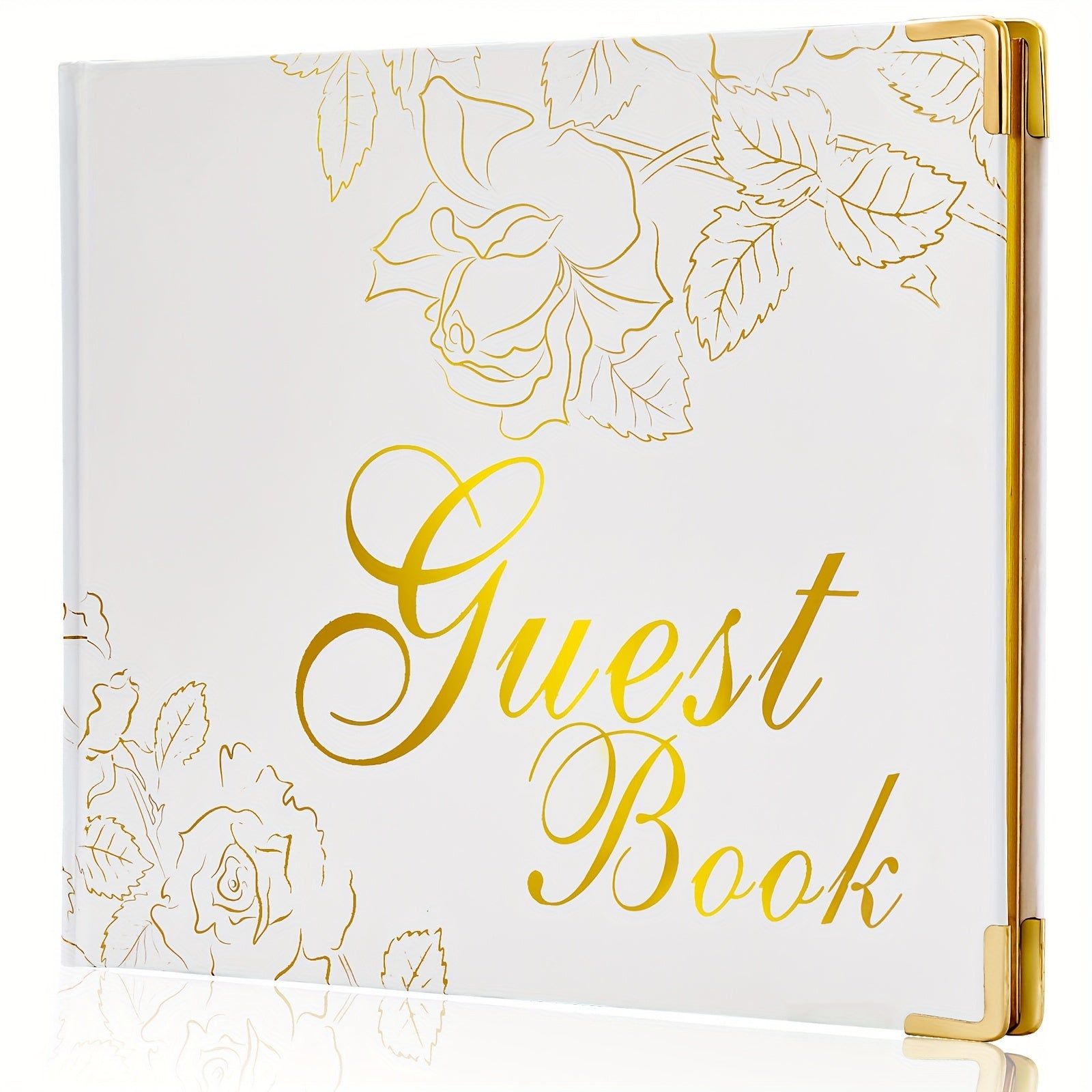 Wedding Guest Book 22x17 Hardcover 120 Page Golden Foil Gilded Edges