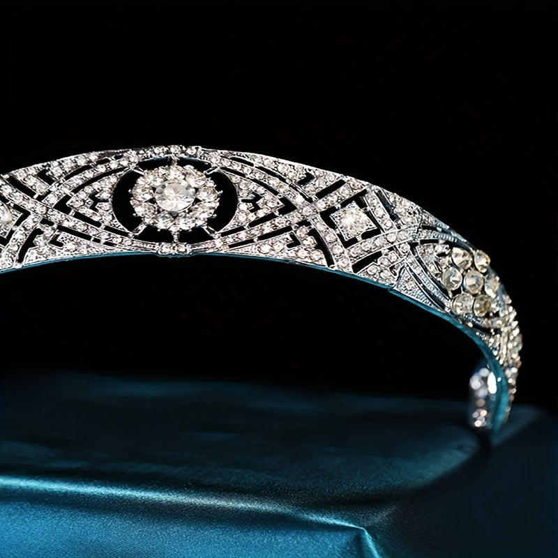 Bridal Rhinestone Silvery Headband Queen Princess Crown Head Jewelry Alloy Tiara
