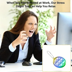 Finger Bubble Decompression Toy with Keychain