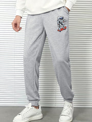 Cartoon Astronaut Print Men's Joggers Pants