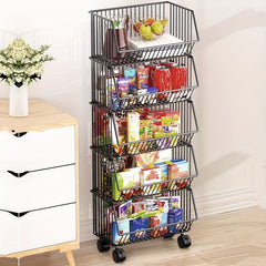 3 4 5 Layers Household Kitchen Storage Trolley