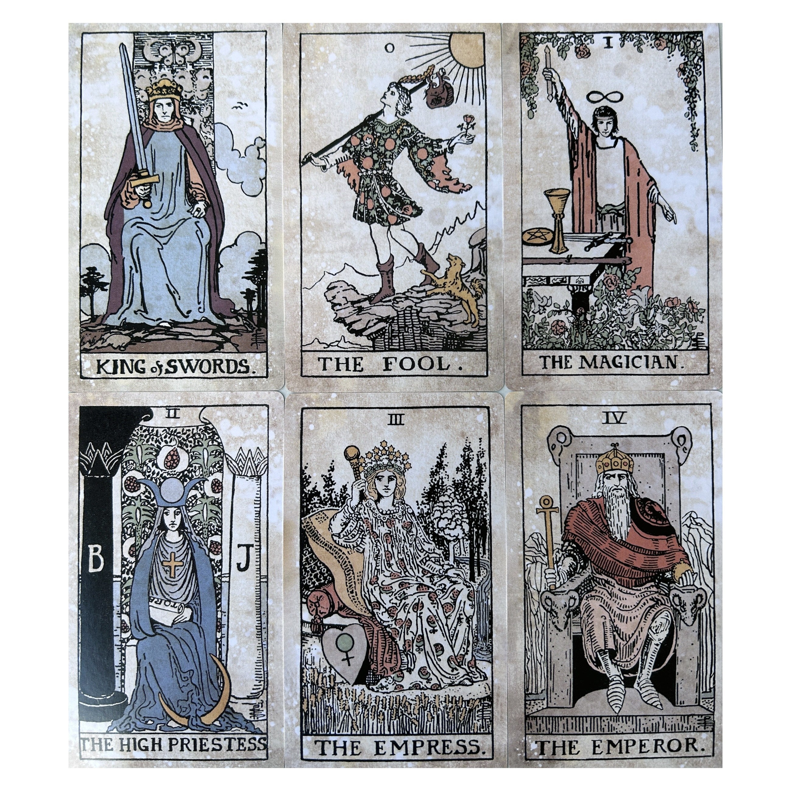 Retro Waite Tarot Deck 78 Cards Study Guide
