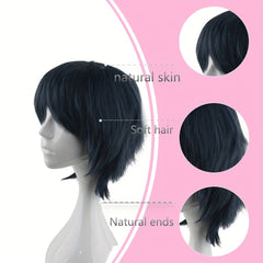 Men's Dress Up Short Wig With Bangs for Parties