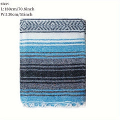 Handwoven Mexican Blanket for Yoga Picnic Camping Equestrian Saddle
