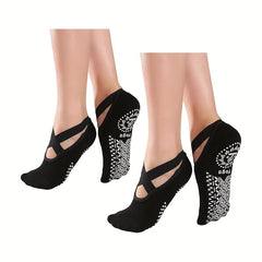 Non Slip Yoga Socks Cross Strap Dance Fitness Socks For Women