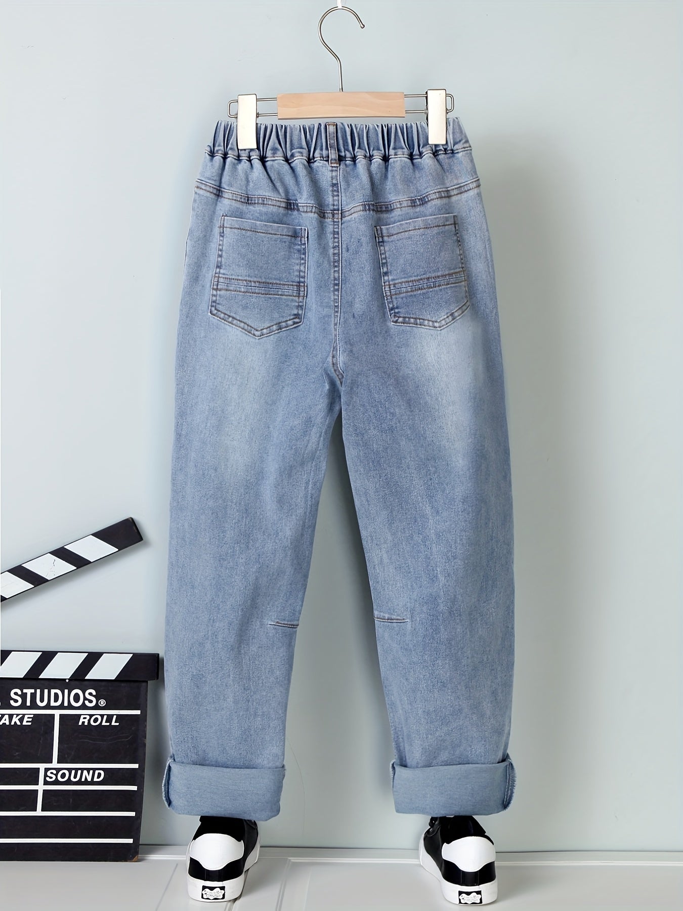 Boys Ripped Jeans Denim Pants Kids Clothes