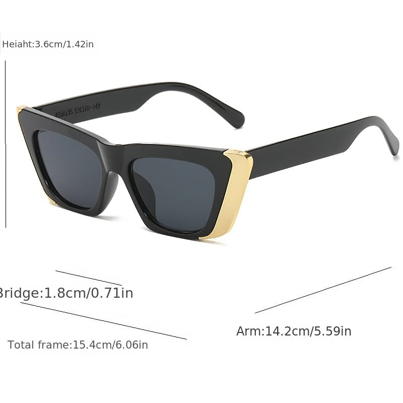 Square Cat Eye Sunglasses Women Thick Rectangle Frame