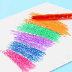 24 Rotating Crayon Set with Twistable Medium Point - Red and Other Colors