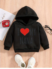 Baby Boys Heart Graphic Sweatshirt Hoodie Pullover
