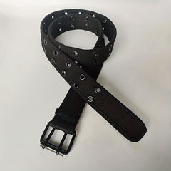 Men's Casual Sport Belt Double Row Holes
