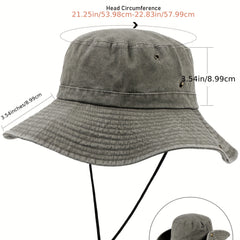 Wide Brim Bucket Sun Hat Packable Beach Hat for Women Men