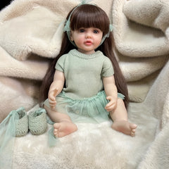 55 88 Cm Full Vinyl Soft Touch Reborn Baby Realistic Girl Doll Kids Gift Toy