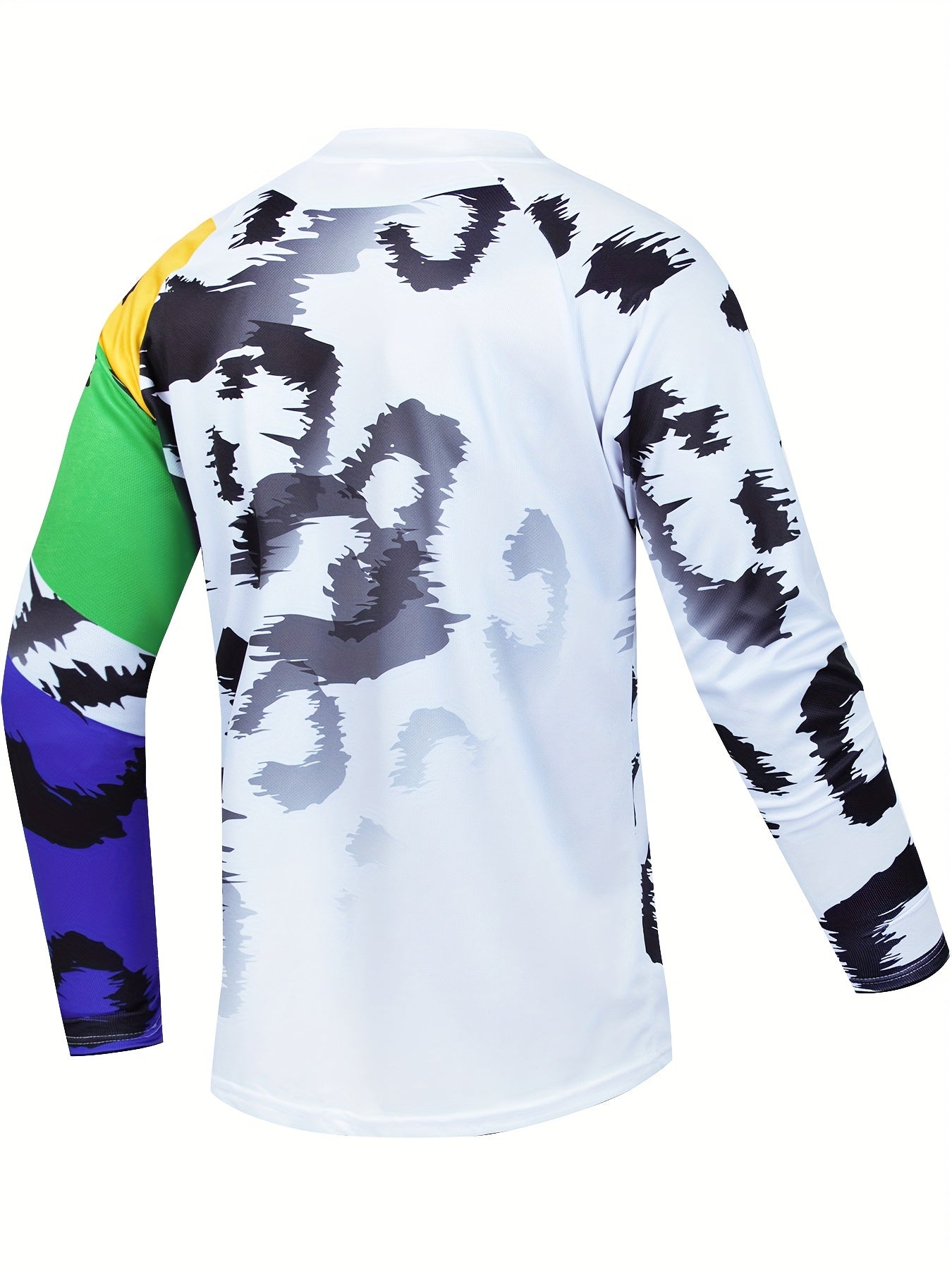 Men's Leopard Print V Neck Tee for Spring Fall