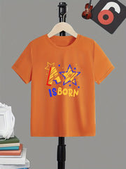 A Star Is Born Boy's Letter Print T shirt Active Short Sleeve Tee
