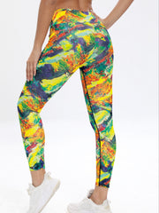 Printed High Waist Yoga Leggings Women's Activewear