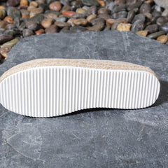 Women's Glitter Platform Espadrilles Slip On Shoes