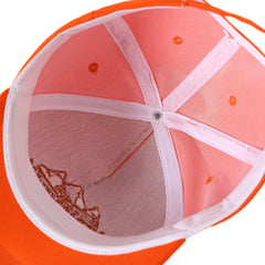 Men's Orange 3D Embroidered Baseball Cap Adjustable Fit