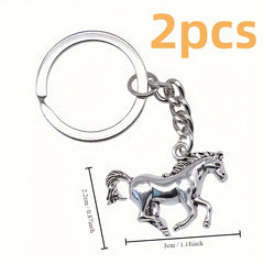 Vintage Horse Pendant Keychain for Women Girls