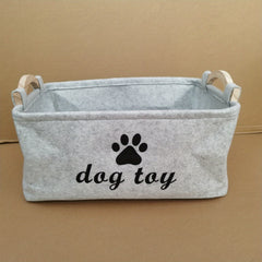 Dog Toys Storage Bin Collapsible Pet Supplies Basket