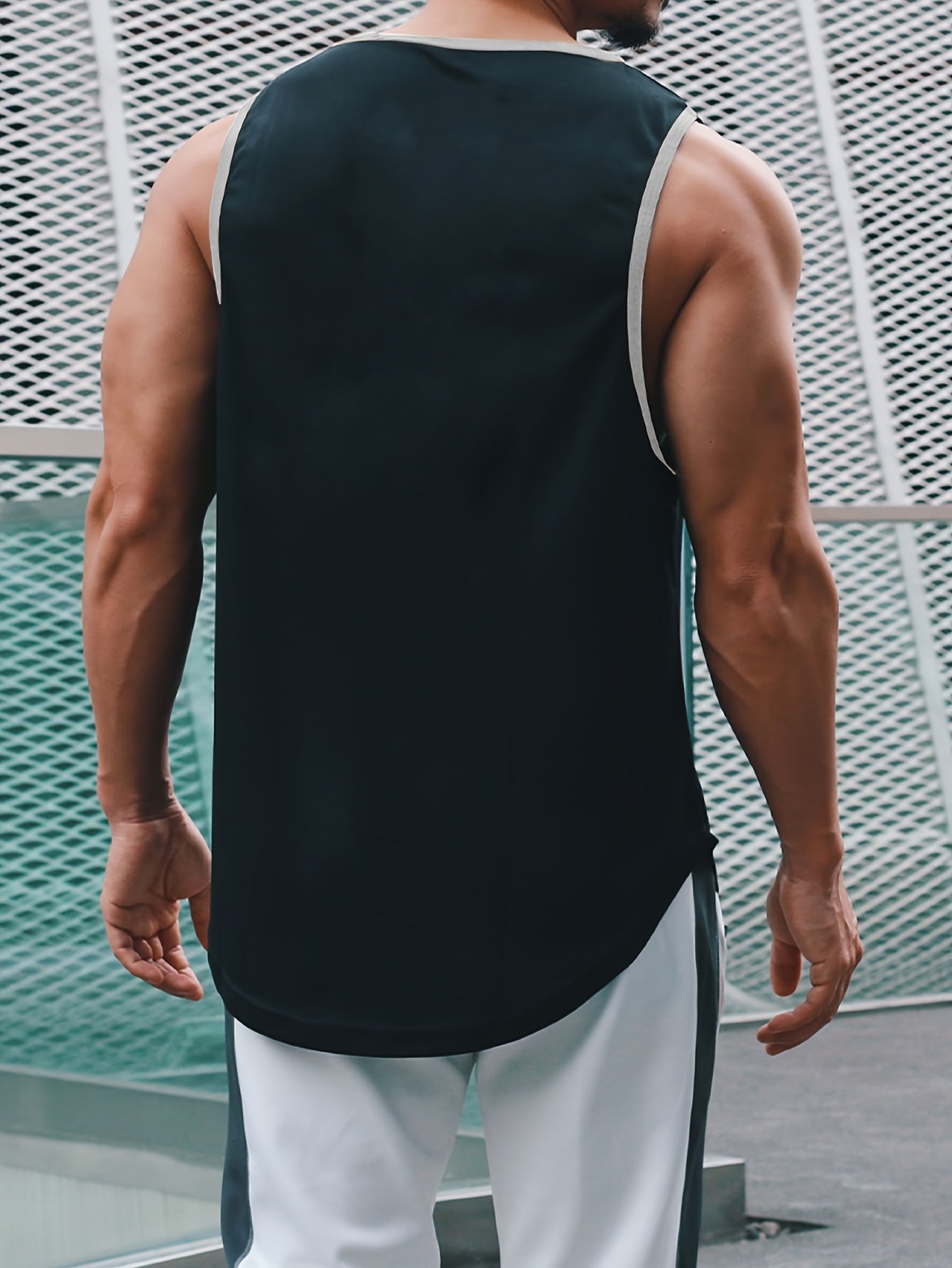 Men's Solid Tank Top Casual Comfy Vest For Summer Gym Workout