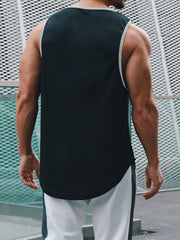 Men's Solid Tank Top Casual Comfy Vest For Summer Gym Workout